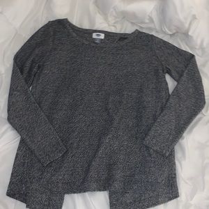 open back gray sweater old navy
